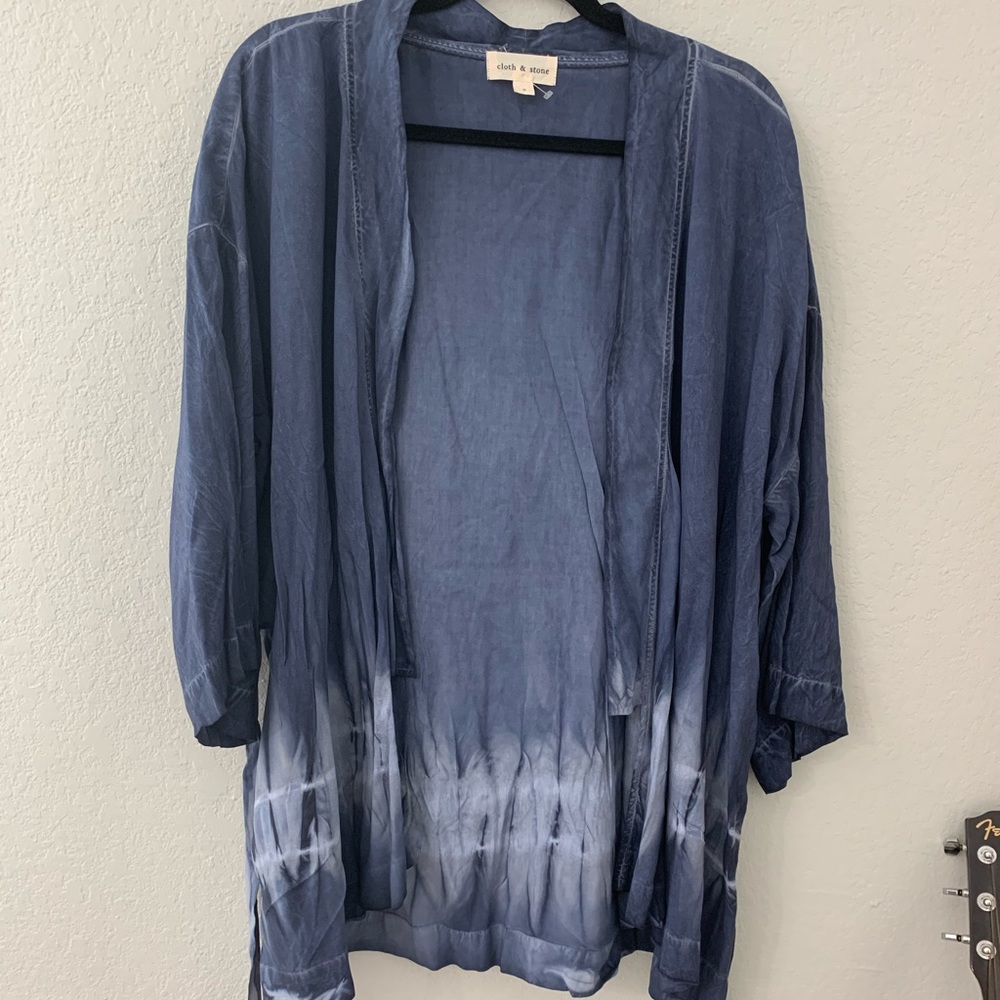 Cloth & Stone | Blue and white Tye Dye Cardigan